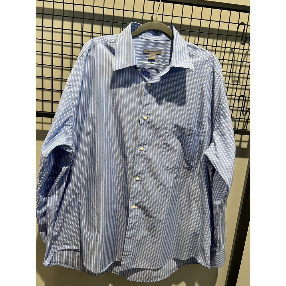 Johnson‎ & Murphy Men's Long Sleeve Striped Shirt Size XL 100% Cotton